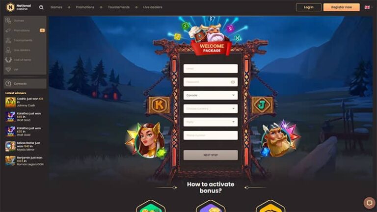 regulated National Casino bonus spins image
